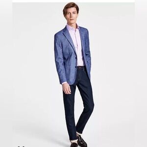 Calvin Klein Men's Light Blue Textured Sport Coat